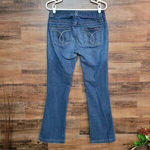 Vtg Calvin Klein Jeans 6 Modern Flare Mid Rise Medium Light Wash Western Y2K